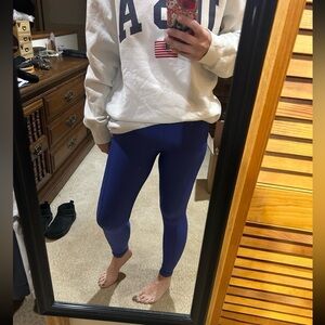 Lululemon Fleece Lined Leggings Size 6 Blue